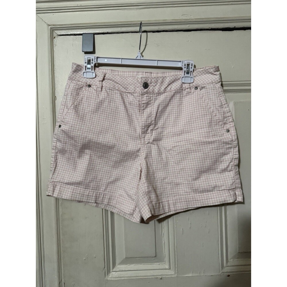 Artisan NY Pink Gingham Shorts Women’s US 12 Stretch Cotton Casual Preppy